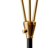 66" Black Three Light Novelty Floor Lamp With Black Cone Shade - Homeroots - Flyclothing LLC