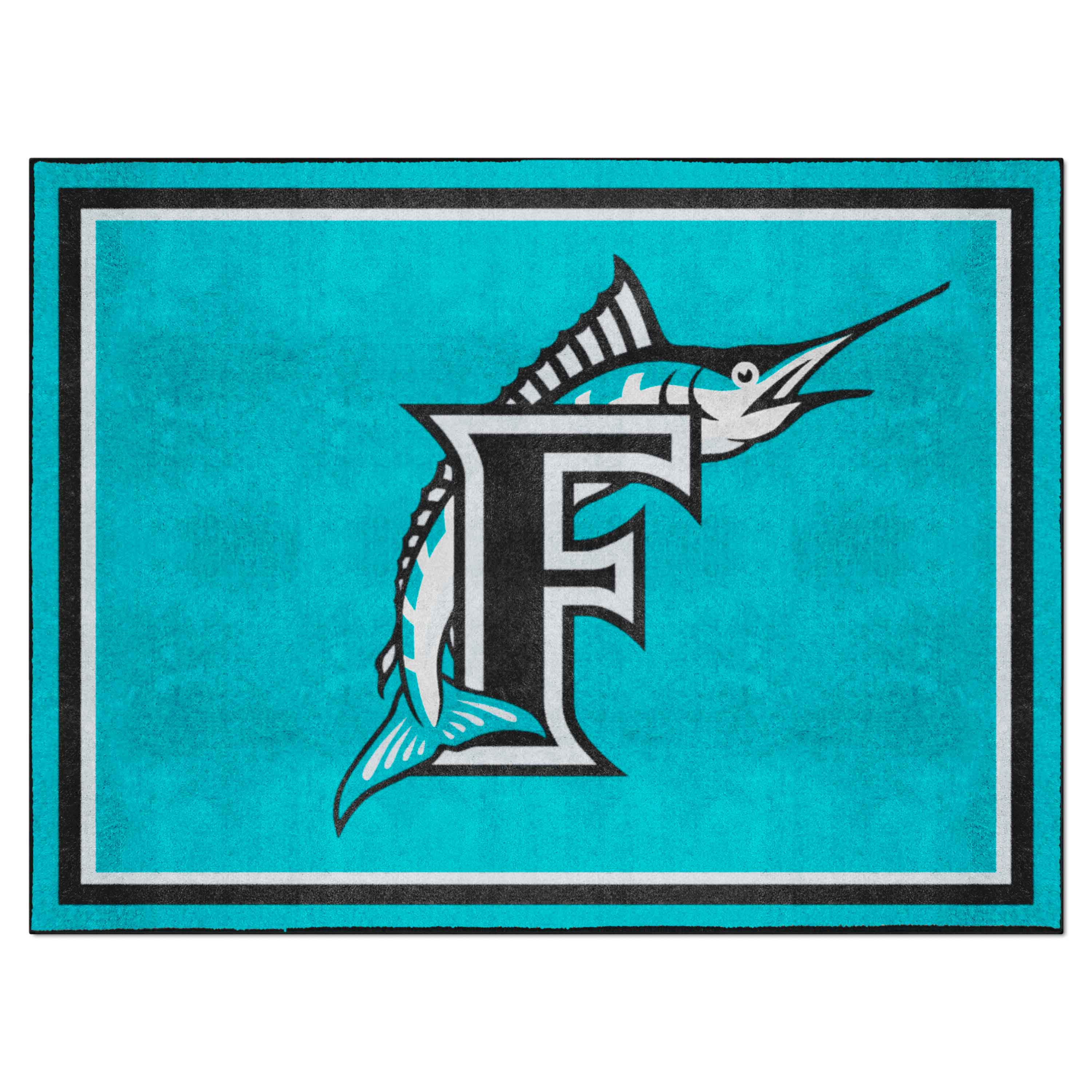 Florida Marlins 8ft. x 10 ft. Plush Area Rug - Retro Collection - Florida Marlins