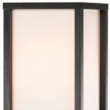 72" Black Column Floor Lamp With Off White Solid Color Rectangular Shade - Homeroots
