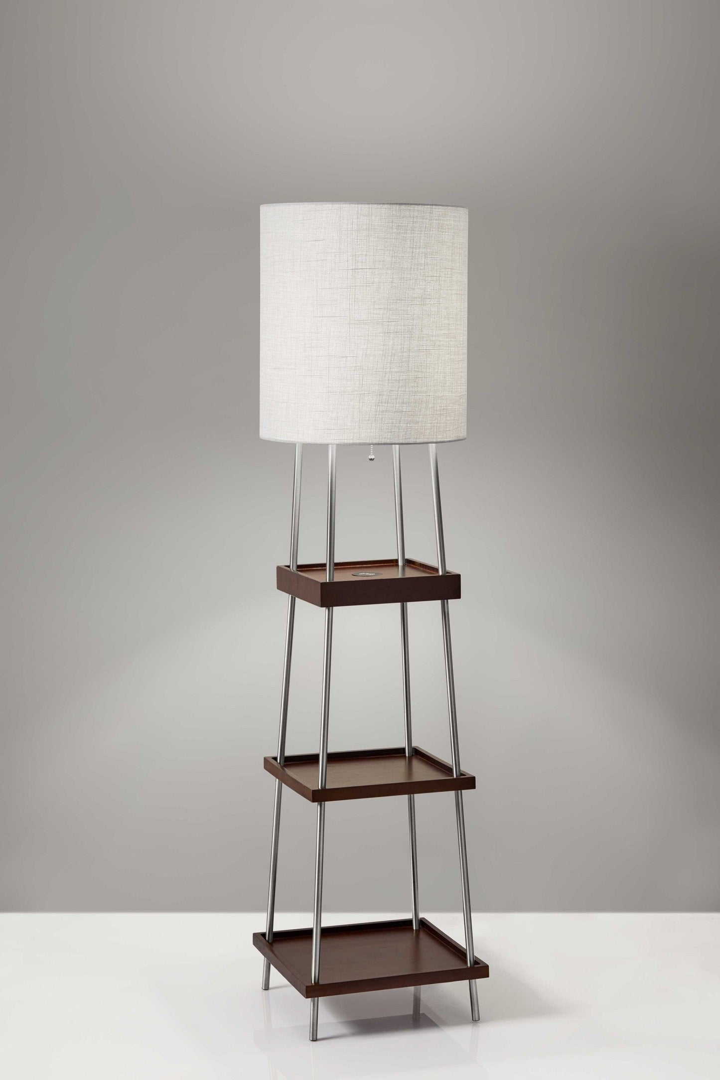 63" Column Floor Lamp With White Drum Shade - Homeroots - Flyclothing LLC
