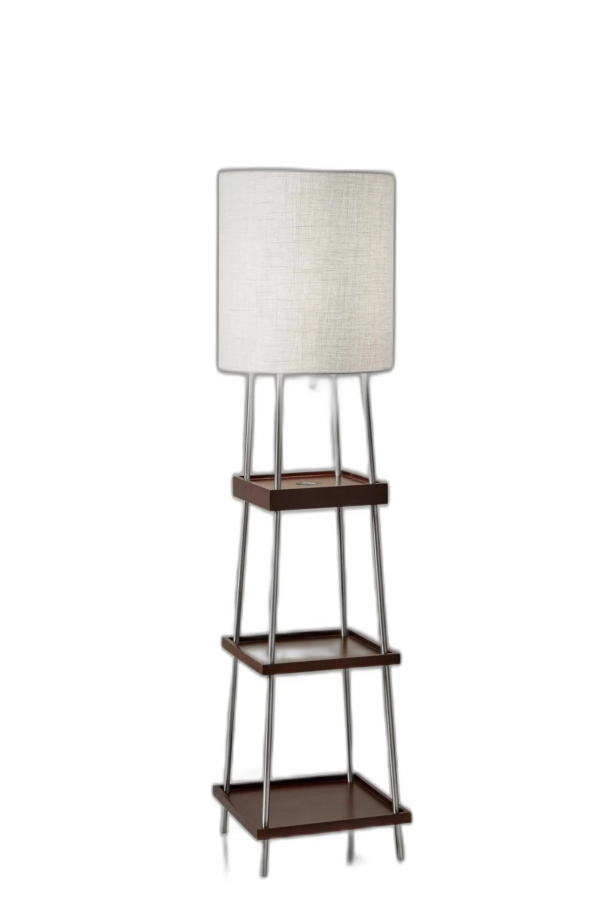 63" Column Floor Lamp With White Drum Shade - Homeroots - Flyclothing LLC