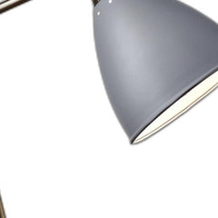 Grey Metal And Antique Brass Adjustable Usb Port Desk Lamp - Homeroots
