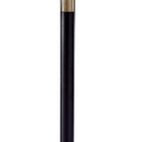27" Antiqued Brass Metal Table Lamp With Brown Drum Shade - Homeroots - Flyclothing LLC