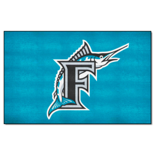 Florida Marlins Ulti-Mat Rug - 5ft. x 8ft. - Retro Collection - Florida Marlins
