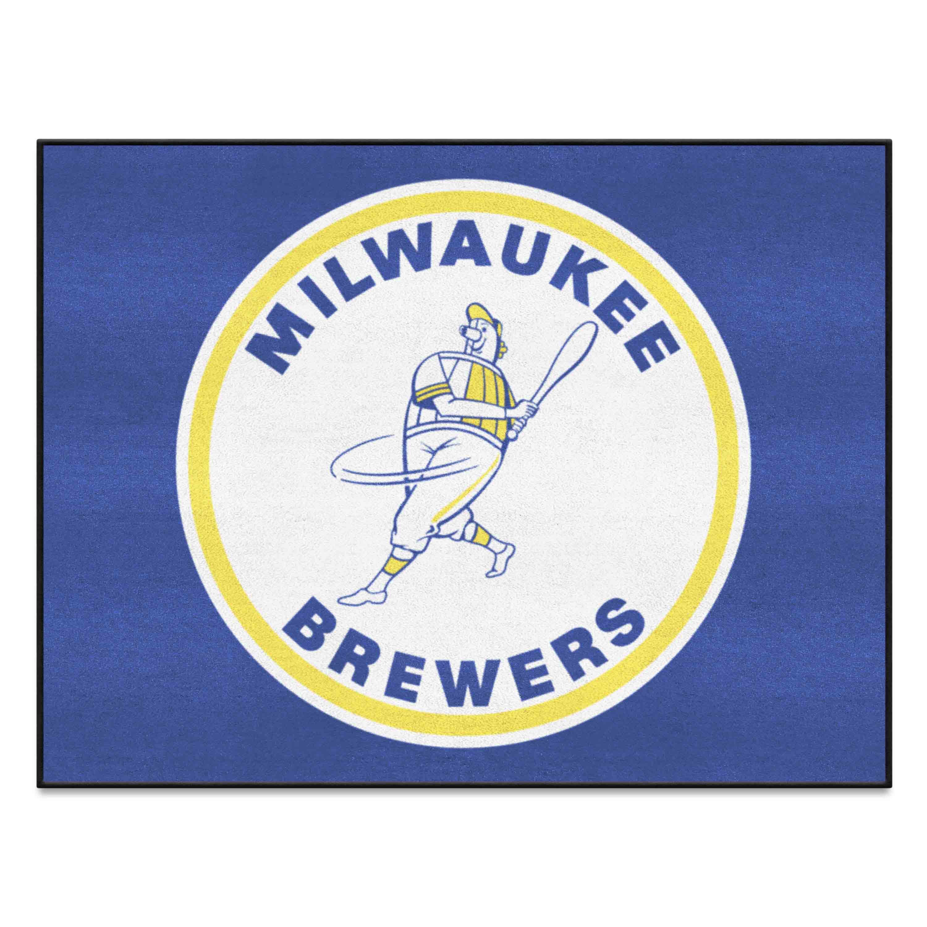 Milwaukee Brewers All-Star Rug - 34 in. x 42.5 in. - Retro Collection - Milwaukee Brewers