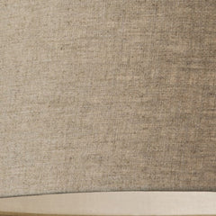 Burlap Fabric Light Brown Electric Drum Pendant Lamp - Homeroots