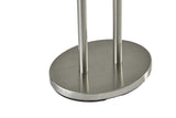 62" Brushed Task Floor Lamp With White Fabric Drum Shade - Homeroots - Flyclothing LLC