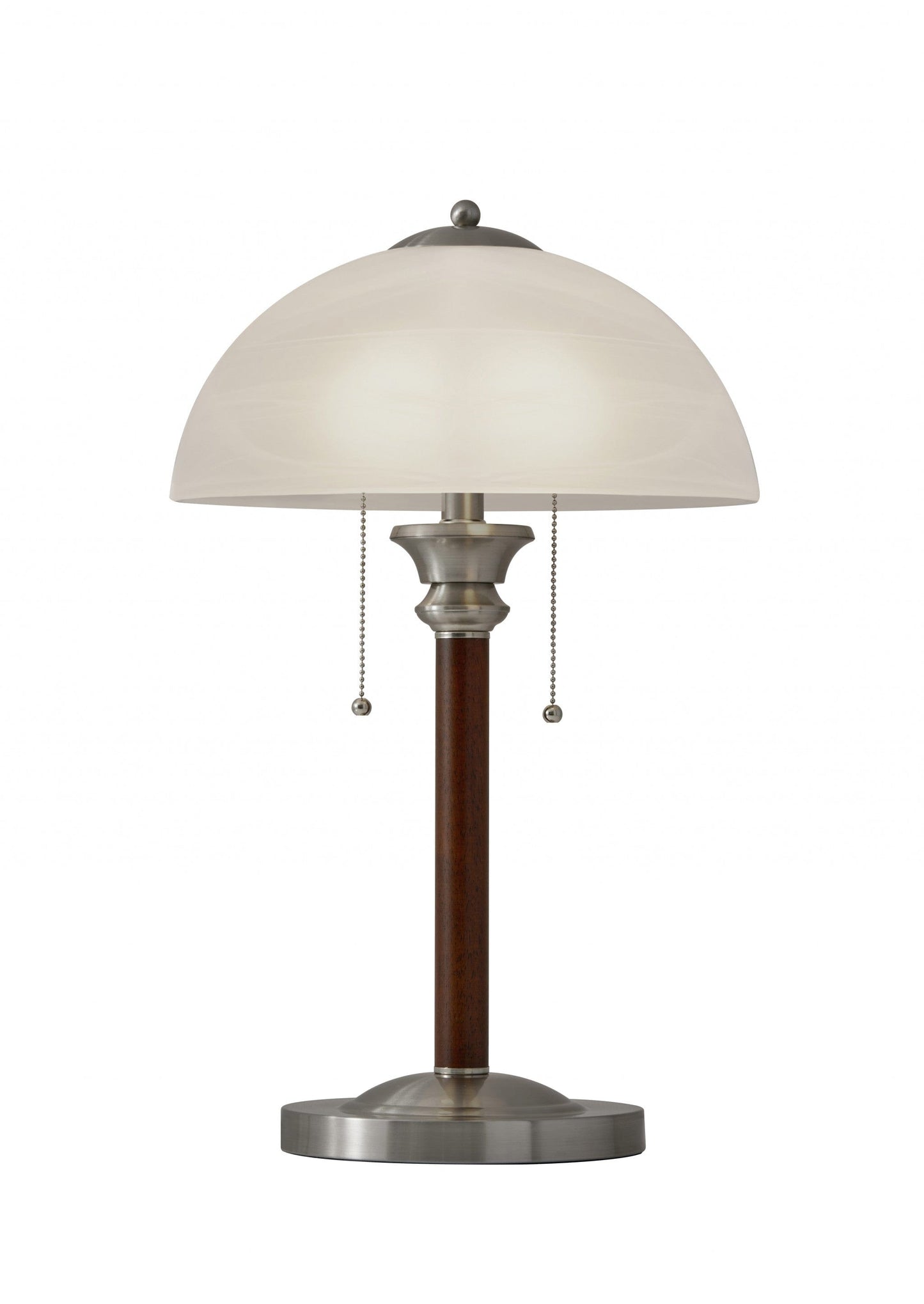23" Silver Metal Standard Table Lamp With White Shade - Homeroots - Flyclothing LLC
