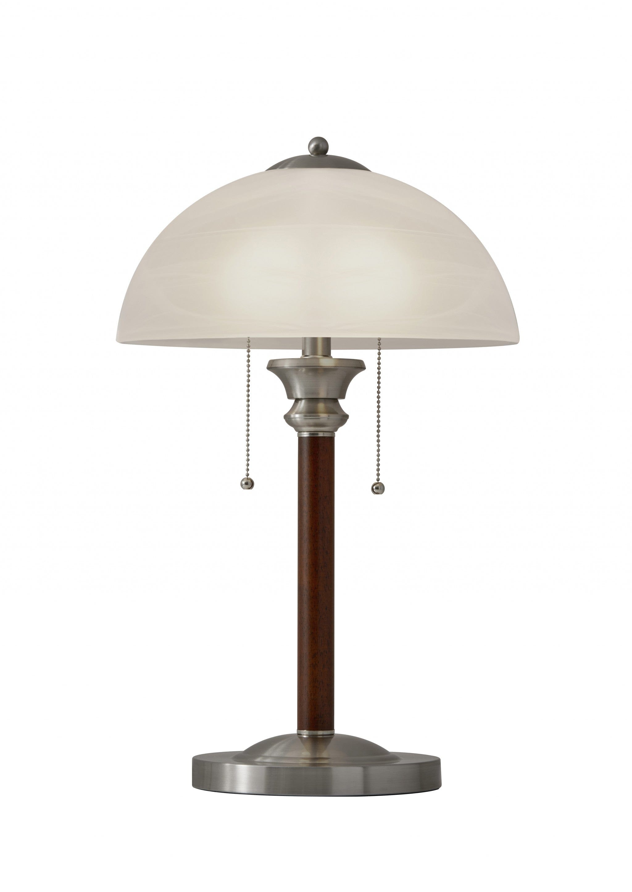 23" Silver Metal Standard Table Lamp With White Shade - Homeroots - Flyclothing LLC