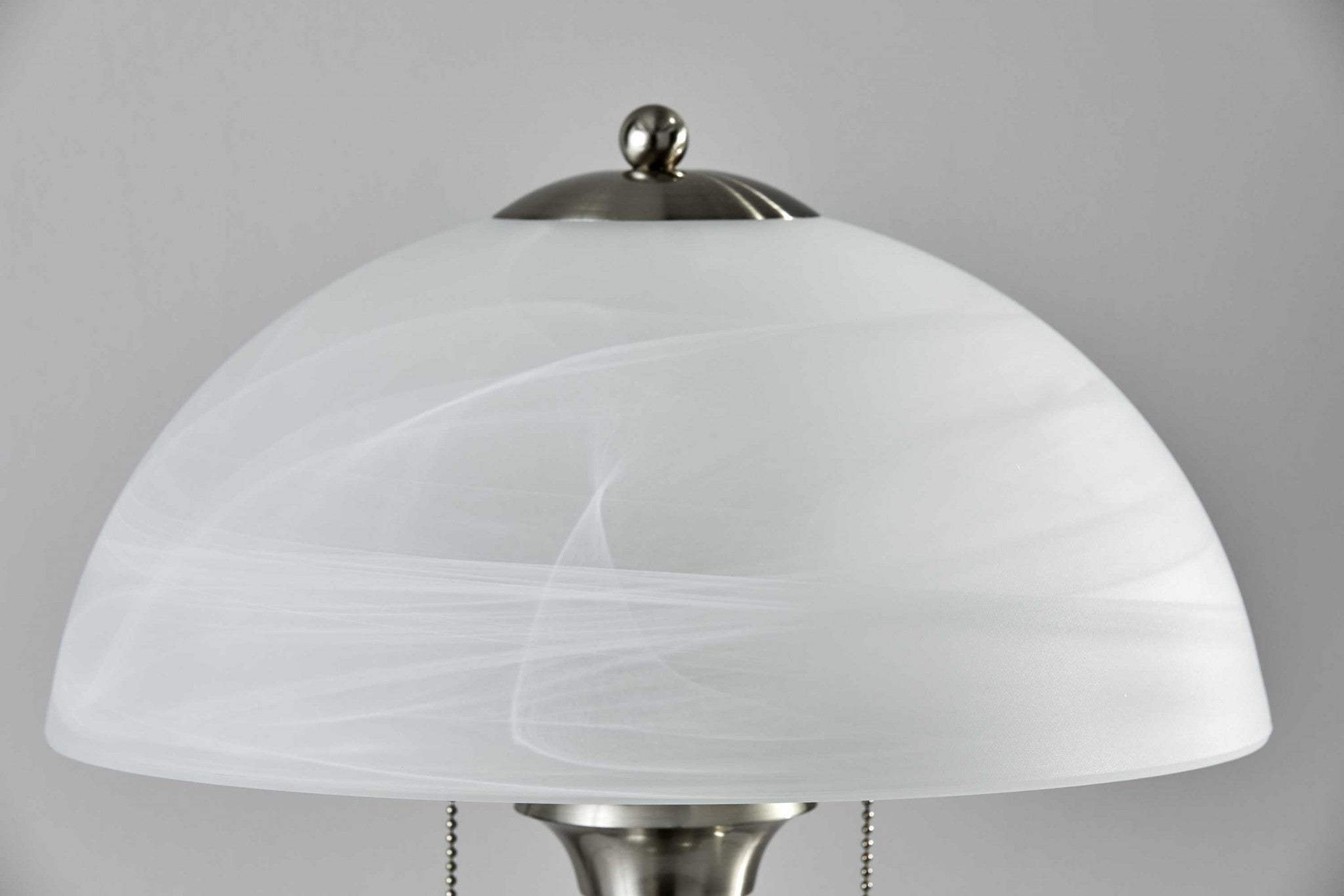 23" Silver Metal Standard Table Lamp With White Shade - Homeroots - Flyclothing LLC