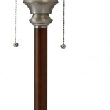 23" Silver Metal Standard Table Lamp With White Shade - Homeroots - Flyclothing LLC