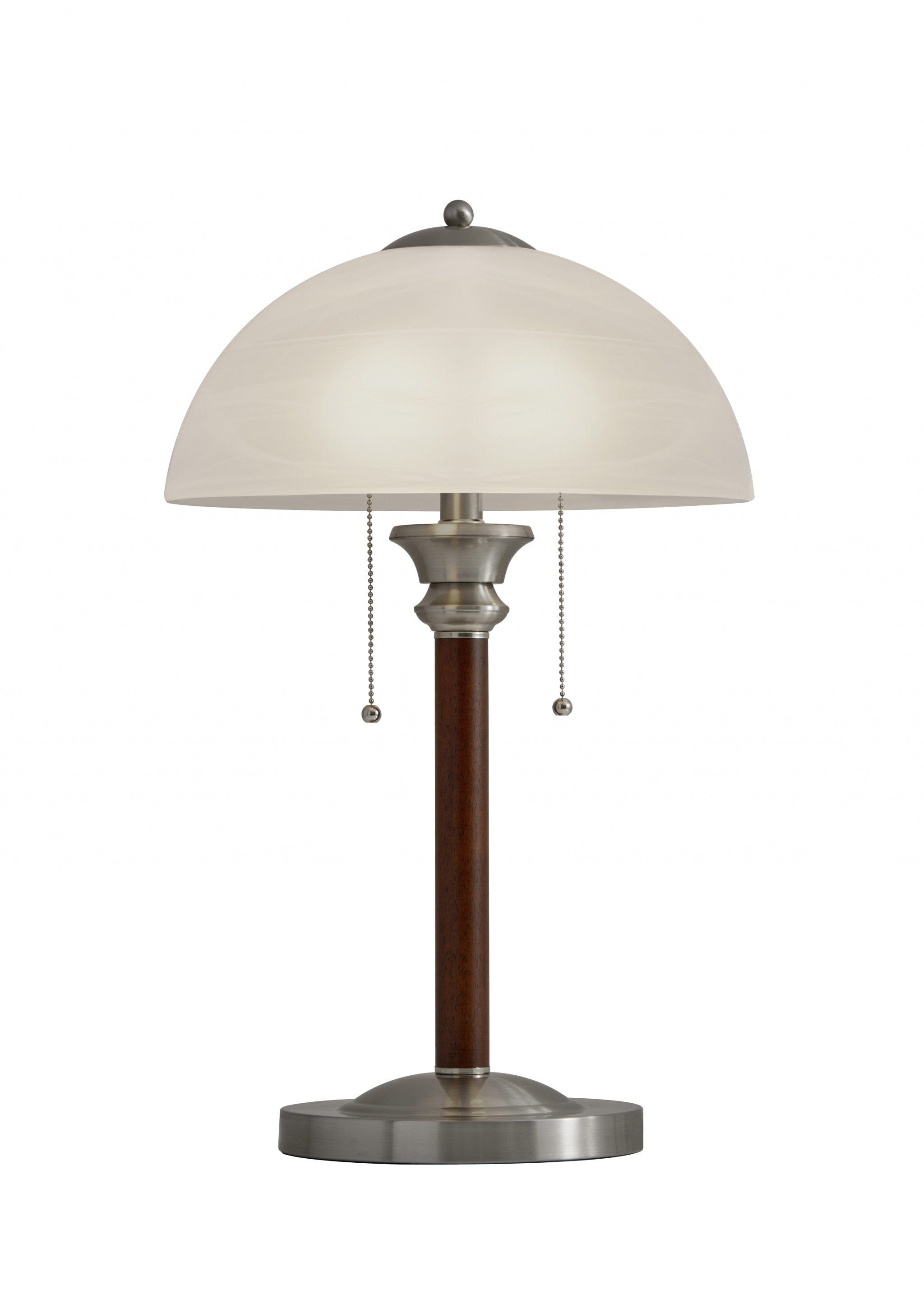 23" Silver Metal Standard Table Lamp With White Shade - Homeroots - Flyclothing LLC