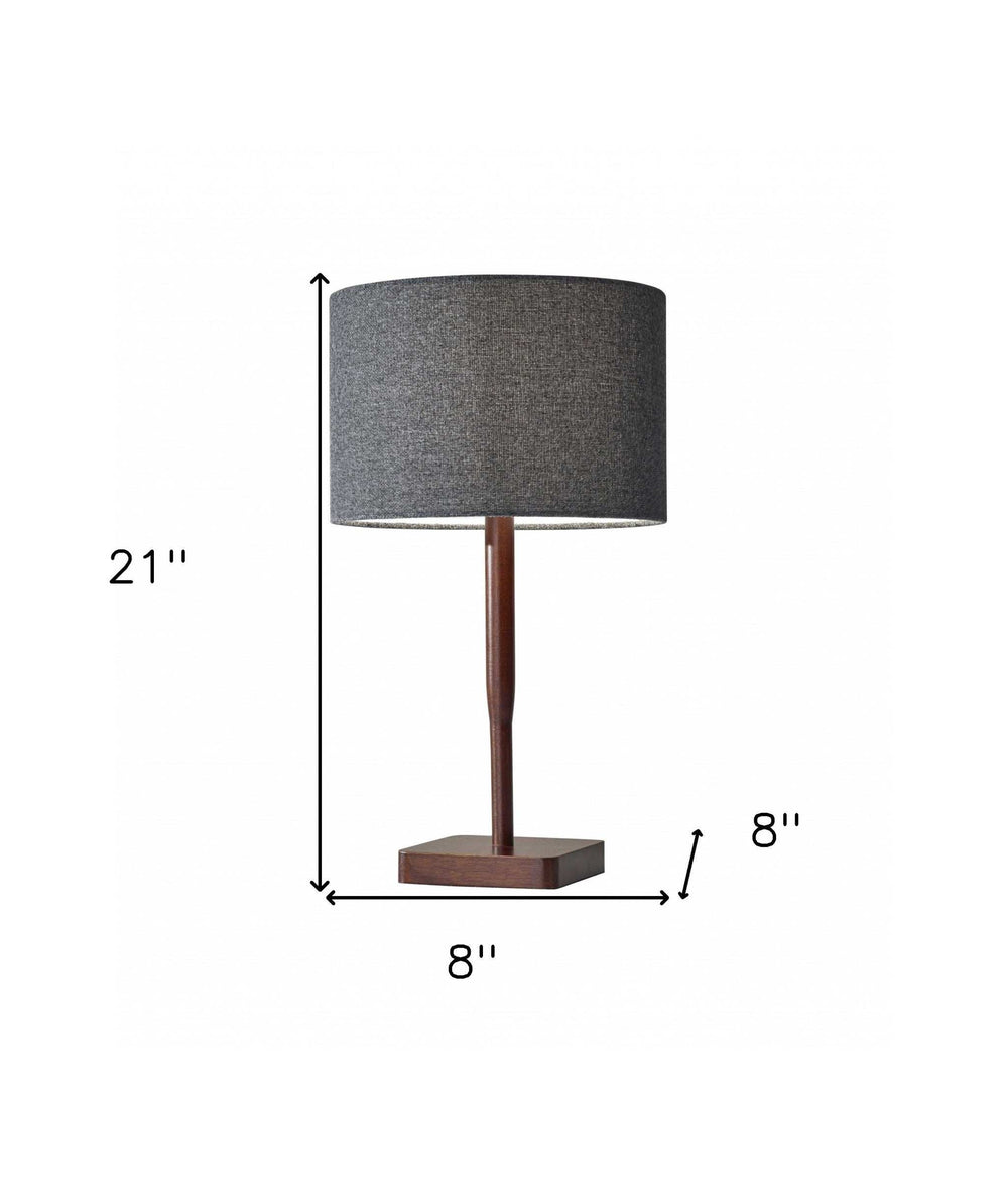 Cozy Cabin Walnut Wood Finish Table Lamp - Homeroots - Flyclothing LLC