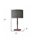 Cozy Cabin Walnut Wood Finish Table Lamp - Homeroots - Flyclothing LLC