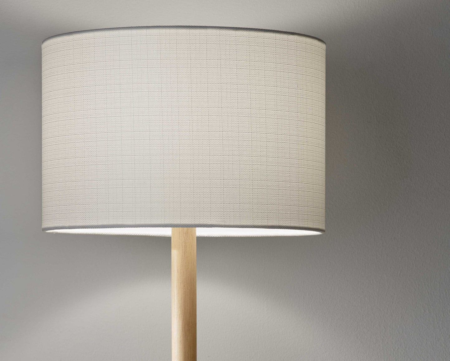 59" Solid Wood Traditional Shaped Floor Lamp With White Drum Shade - Homeroots - Flyclothing LLC
