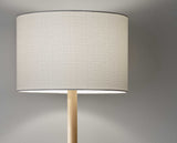 59" Solid Wood Traditional Shaped Floor Lamp With White Drum Shade - Homeroots - Flyclothing LLC