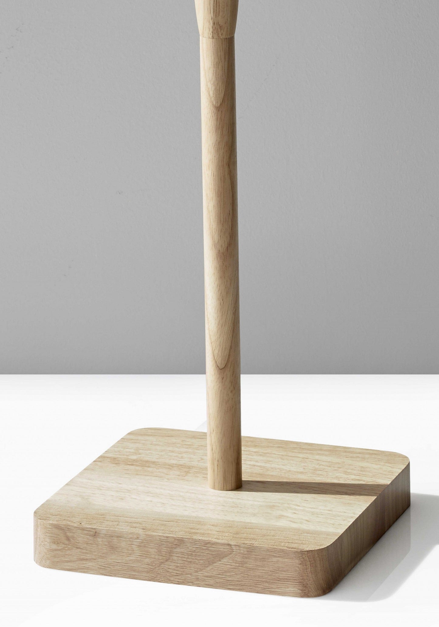 59" Solid Wood Traditional Shaped Floor Lamp With White Drum Shade - Homeroots - Flyclothing LLC