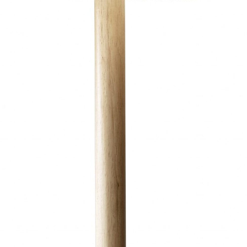 59" Solid Wood Traditional Shaped Floor Lamp With White Drum Shade - Homeroots - Flyclothing LLC