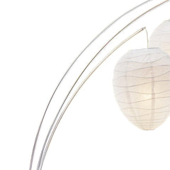 11" X 46"X 82" Brushed Steel Metal Arc Lamp