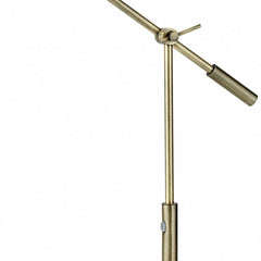 Sleek Brass Metal Adjustable And Dimmable Led Desk Lamp - Homeroots