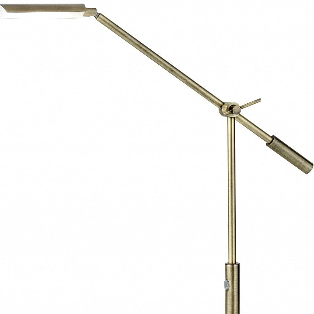 Sleek Brass Metal Adjustable And Dimmable Led Desk Lamp - Homeroots