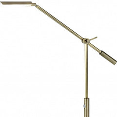 Sleek Brass Metal Adjustable And Dimmable Led Desk Lamp - Homeroots