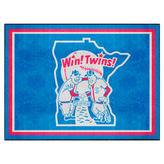 Minnesota Twins 8ft. x 10 ft. Plush Area Rug - Retro Collection - Minnesota Twins