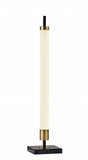 30" Black Marble Metal Standard Table Lamp - Homeroots