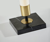 30" Black Marble Metal Standard Table Lamp - Homeroots - Flyclothing LLC