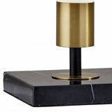 30" Black Marble Metal Standard Table Lamp - Homeroots - Flyclothing LLC