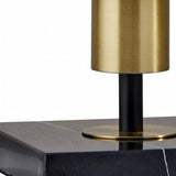 30" Black Marble Metal Standard Table Lamp - Homeroots - Flyclothing LLC