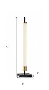 30" Black Marble Metal Standard Table Lamp - Homeroots - Flyclothing LLC