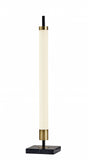 30" Black Marble Metal Standard Table Lamp - Homeroots