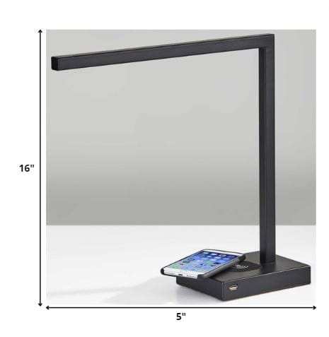 Slender Bar Black Metal Led Charging Desk Light - Homeroots - Flyclothing LLC