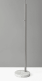 Reading Nook Floor Lamp Brushed Steel Arc Arm Adjustable Grey Fabric Shade - Homeroots - Flyclothing LLC