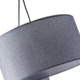 91" Black Three Light Tree Floor Lamp With Gray Solid Color Drum Shade - Homeroots