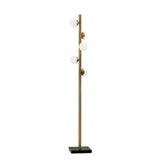 Swirled Sphere Brass Metal Led Floor Lamp - Homeroots - Flyclothing LLC