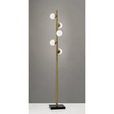 Swirled Sphere Brass Metal Led Floor Lamp - Homeroots - Flyclothing LLC
