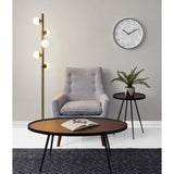 Swirled Sphere Brass Metal Led Floor Lamp - Homeroots - Flyclothing LLC