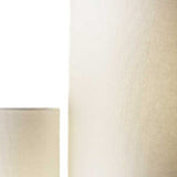 68" Steel Three Light Floor Lamp With White Linen Cylinder Shades - Homeroots - Flyclothing LLC