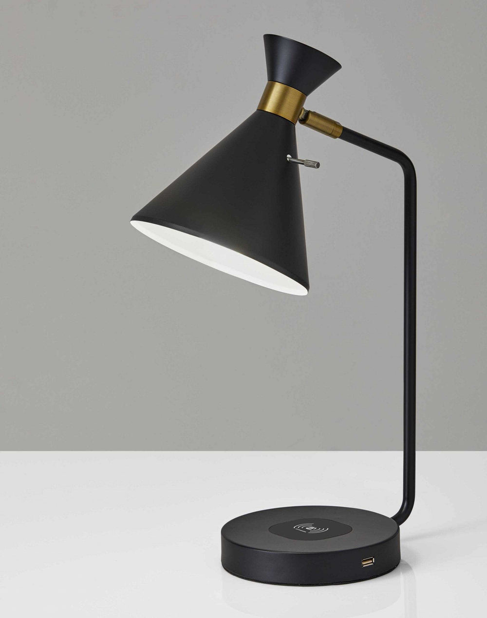 Asymmetrical Diabolo Black Metal Desk Lamp - Homeroots - Flyclothing LLC