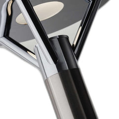 Frosted Glass Shade Uplighting Torchiere In Brushed Steel - Homeroots