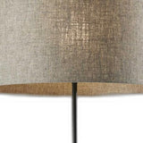 63" Black Traditional Shaped Floor Lamp With Beige Drum Shade - Homeroots
