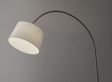 83" Steel Arc Floor Lamp With White Solid Color Empire Shade - Homeroots - Flyclothing LLC