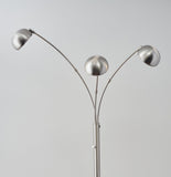 84" Steel Three Light Tree Floor Lamp With Silver Metal Bell Shades - Homeroots