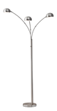 84" Steel Three Light Tree Floor Lamp With Silver Metal Bell Shades - Homeroots