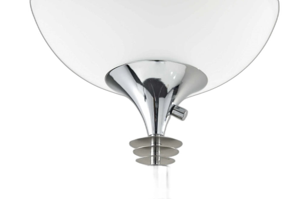 Modern Chrome Thick Pole Torchiere Floor Lamp - Homeroots