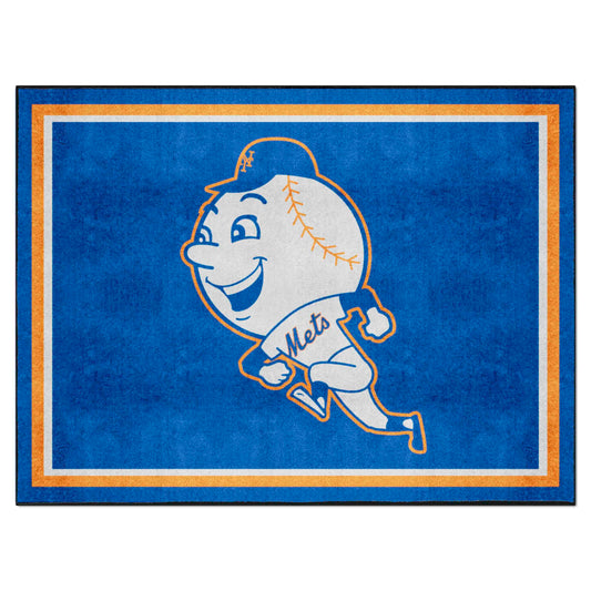 New York Mets 8ft. x 10 ft. Plush Area Rug - Retro Collection - New York Mets