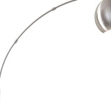 78" Steel Arc Floor Lamp With Silver Solid Color Bowl Shade - Homeroots