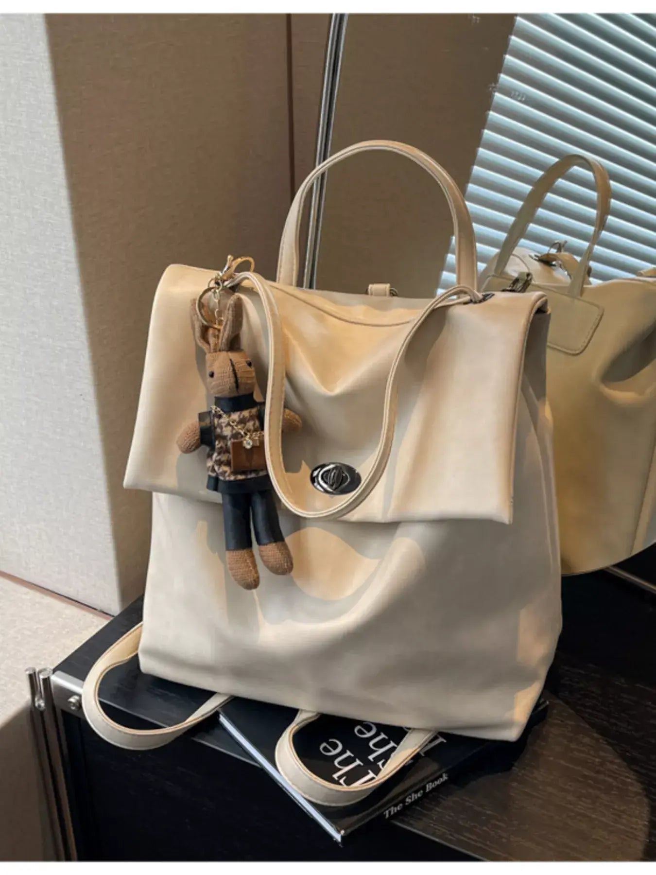 Leather Flap Backpack Bag - Trendsi - Flyclothing LLC